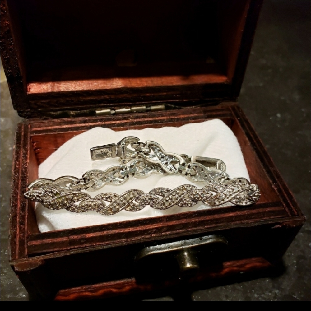 .925 Silver Bracelet.  Sz. 7